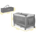 Łóżeczko turystyczne + materac + torba 125x65x78cm RK-242 szare