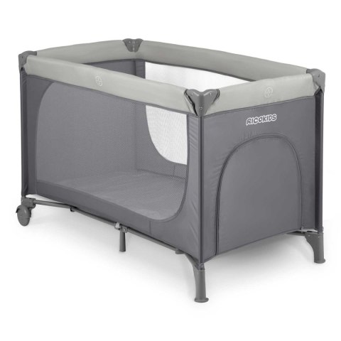 Łóżeczko turystyczne + materac + torba125 x 65 x 78 cm RK-240 jasno szare