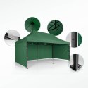 Pawilon ogrodowy 3 scianki 3 x 6m zielony Plonos