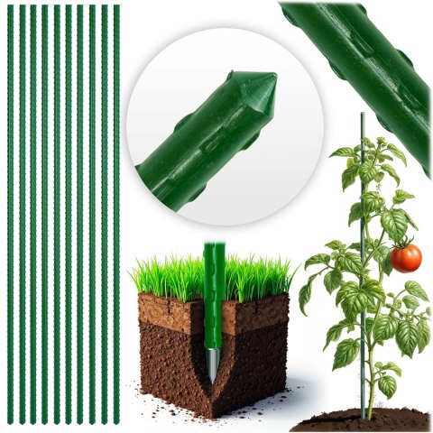 Tyczki do roślin 150 cm Plonos PL-940 zielone 10szt
