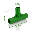 Złączki do tyczek 11mm typu 3 do pomidorów roślin Plonos PL-941 zielone 4szt