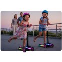 Hulajnoga trójkołowa dla dzieci balansowa LED Ricokids Leddi - czarno-różowa