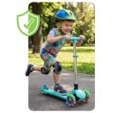 Hulajnoga trójkołowa dla dzieci balansowa świecąca w ciemności Ricokids Glow - turkusowa