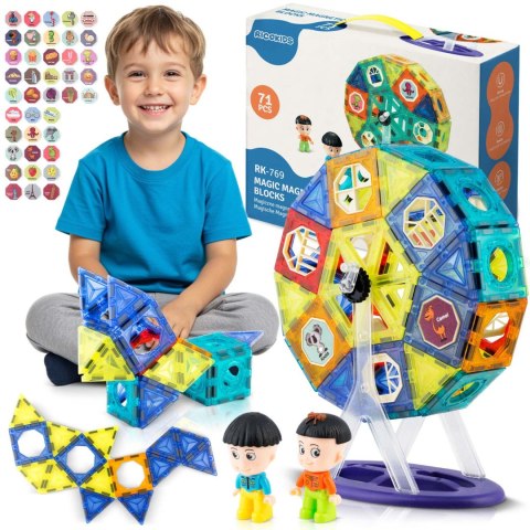 Klocki magnetyczne z karuzela RK-769 Ricokids
