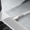 Kabel przewód USB-C Cafule Metal 100W 2m - biały