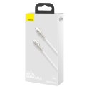 Kabel przewód USB-C Cafule Metal 100W 2m - biały