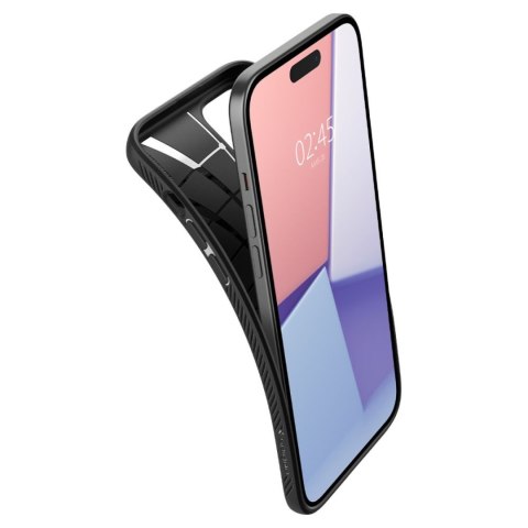 Etui pokrowiec na iPhone 15 Liquid Air - czarny mat