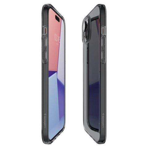 Etui pokrowiec na iPhone 15 Plus Crystal Flex - szaro przezroczysty
