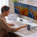 HUB stacja dokująca 12w1 USB-C do USB-C USB-A HDMI DisplayPort Rj45 - szara