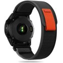 Pasek nylonowy na Garmin Fenix 5 / 6 / 6 Pro / 7 Nylon - czarno pomarańczowy