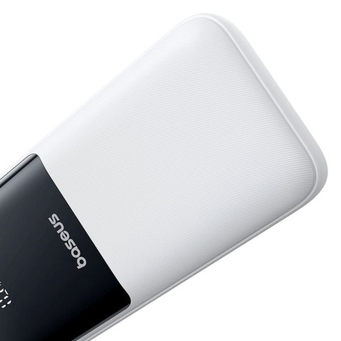 Powerbank 20000mAh 22.5W USB-A USB-C z wbudowanymi kablami USB-C iPhone Lightning - biały