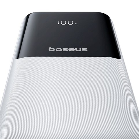 Powerbank 20000mAh 22.5W USB-A USB-C z wbudowanymi kablami USB-C iPhone Lightning - biały