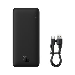 Powerbank 20W 30000mAh USB-A USB-C Airpow Fast Charge z kablem USB-C 30cm - czarny