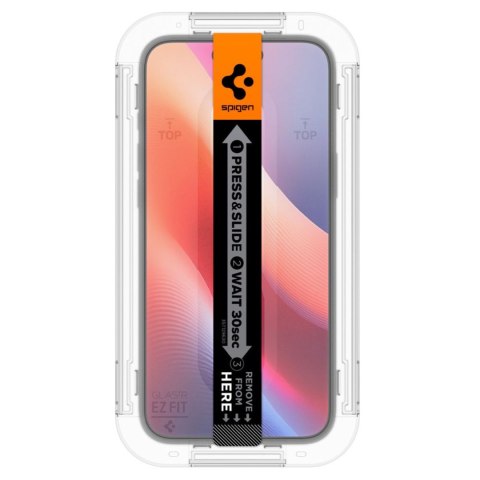 Szkło hartowane prywatyzujące na iPhone 15 / 16 z adapterem Glas.tR EzFit - 2 szt.