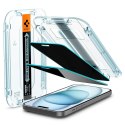 Szkło hartowane prywatyzujące na iPhone 15 / 16 z adapterem Glas.tR EzFit - 2 szt.