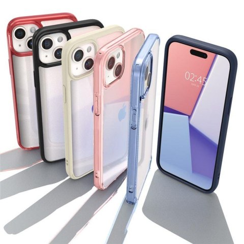Etui pokrowiec na iPhone 15 Plus Crystal Hybrid - przezroczysto niebieski