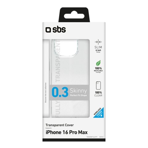Etui pokrowiec na iPhone 16 Pro Max Skinny Cover - przezroczysty