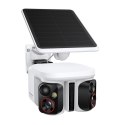 Kamera zewnętrzna do monitoringu z panelem słonecznym 3K IP65 - biała