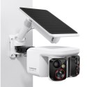 Kamera zewnętrzna do monitoringu z panelem słonecznym 3K IP65 - biała