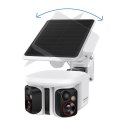 Kamera zewnętrzna do monitoringu z panelem słonecznym 3K IP65 - biała