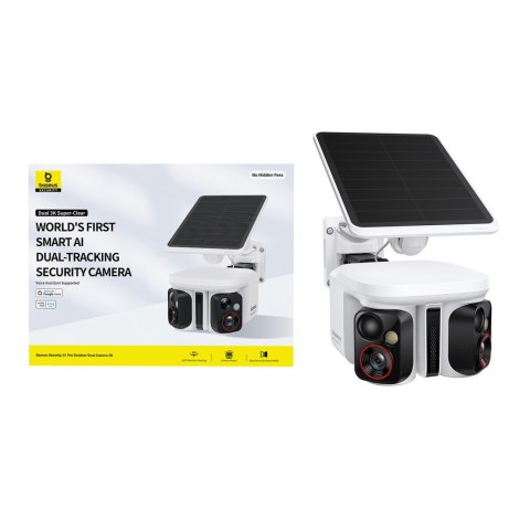 Kamera zewnętrzna do monitoringu z panelem słonecznym 3K IP65 - biała