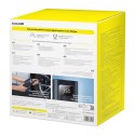 Kompresor do opon 2w1 z latarką i powerbankiem 6000mAh 75W - czarny