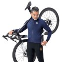 Kurtka rowerowa zimowa polarowa dwuwarstwowa rozmiar XXL - niebieska