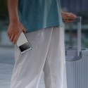 Powerbank 10000mAh USB-A USB-C z wyświetlaczem kablem 22.5W - biały