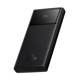 Powerbank 10000mAh USB-A USB-C z wyświetlaczem kablem 22.5W - czarny