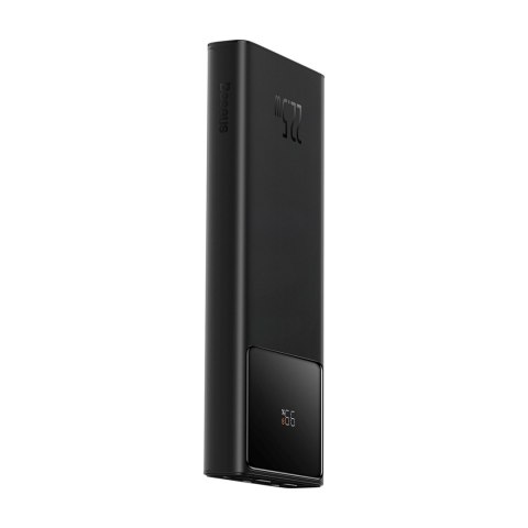 Powerbank 10000mAh USB-A USB-C z wyświetlaczem kablem 22.5W - czarny