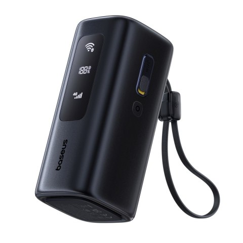 Powerbank 20000mAh USB-A USB-C z funkcją Wi-Fi 67W - czarny