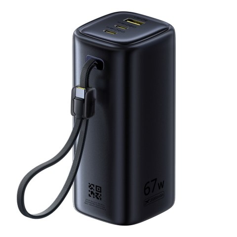 Powerbank 20000mAh USB-A USB-C z funkcją Wi-Fi 67W - czarny