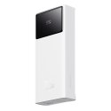 Powerbank 20000mAh USB-A USB-C z wyświetlaczem kablem 22.5W - biały