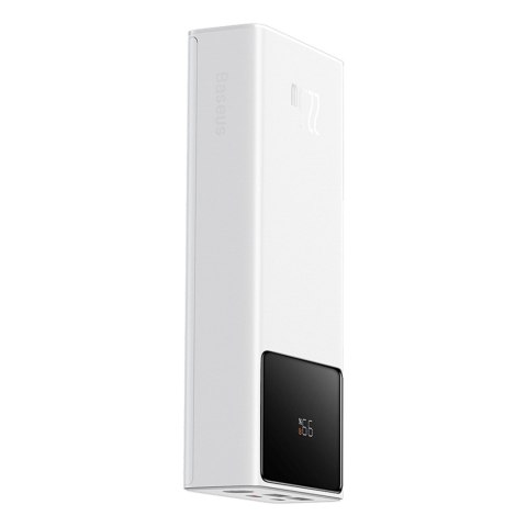 Powerbank 20000mAh USB-A USB-C z wyświetlaczem kablem 22.5W - biały