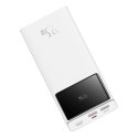 Powerbank 20000mAh USB-A USB-C z wyświetlaczem kablem 22.5W - biały