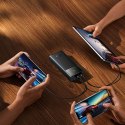 Powerbank 20000mAh USB-A USB-C z wyświetlaczem kablem 22.5W - czarny