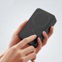 Powerbank magnetyczny 20000mAh 20W EnerFill FM41 z kablem USB-C 30cm - czarny