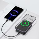 Powerbank magnetyczny 20000mAh 20W EnerFill FM41 z kablem USB-C 30cm - czarny