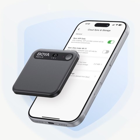 Rejestrator głosu z transkrypcją AI 64GB 610mAh - czarny