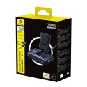 Stacja ładująca 5w1 bezprzewodowa USB-A USB-C ze zwijanym kablem Qi2 160W - czarna