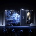 Stacja ładująca 5w1 bezprzewodowa USB-A USB-C ze zwijanym kablem Qi2 160W - czarna