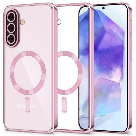 Etui pokrowiec na Samsung Galaxy A56 5G MagFlex MagSafe - przezroczysto różowy