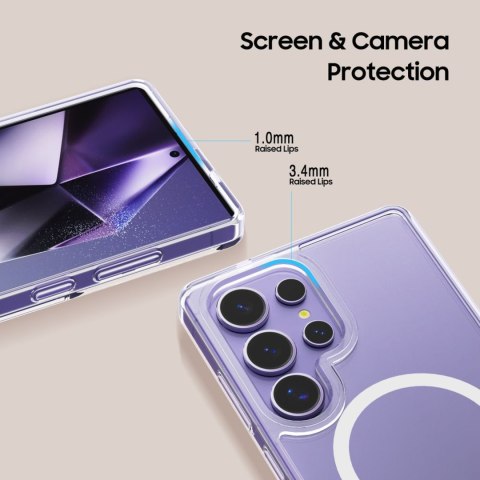 Etui pokrowiec na Samsung Galaxy S25 Ultra FlexAir Hybrid MagSafe - przezroczysty