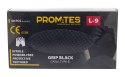 RĘKAWICE NITRYLOWE WZMAC. PROMATES GRIP BLACK L OP. 50SZT