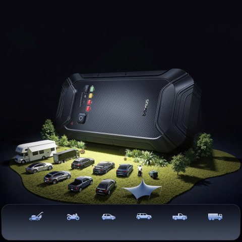 Jump starter urządzenie rozruchowe do pojazdów 12000mAh 12V - czarny