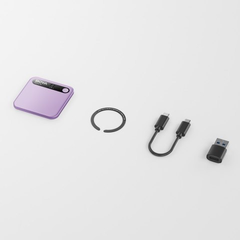 Rejestrator głosu z transkrypcją AI 64GB 610mAh - fioletowy