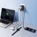 Adapter podróżny 6w1 ze zwijanym kablem USB-C 45W - czarny