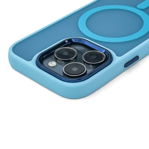Etui case na iPhone 16 Magnetic Collection MagSafe - jasnoniebieski