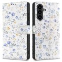 Etui pokrowiec na Samsung Galaxy A57 5G Wallet - kolorowe kwiaty