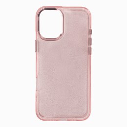 Etui pokrowiec na iPhone 16 Glitter Case - różowe z brokatem